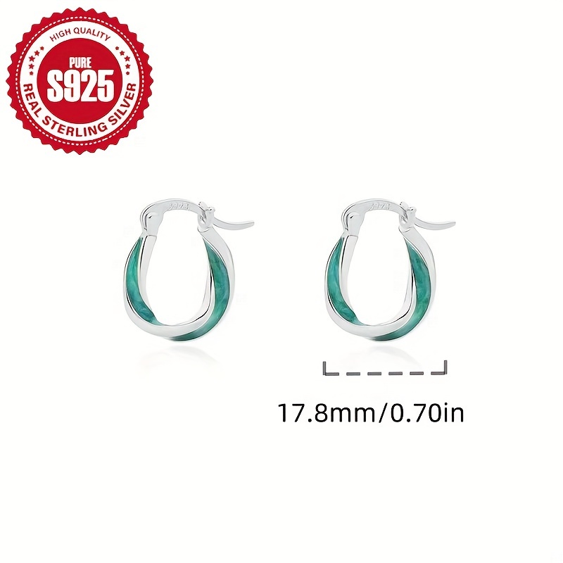 Women's Vintage French Möbius Design S925 Silver Earrings